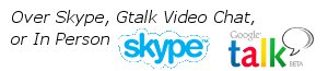 Over Skype, or Google Talk Video